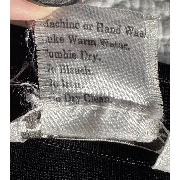 Vintage Exclusively Misook Women's Sz S Black Orange Stripe Open Front Cardigan - Picture 5 of 6